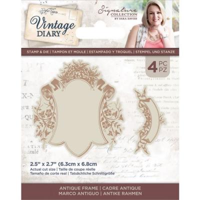 Crafter's Companion Vintage Diary Stamp & Die - Antique Frame